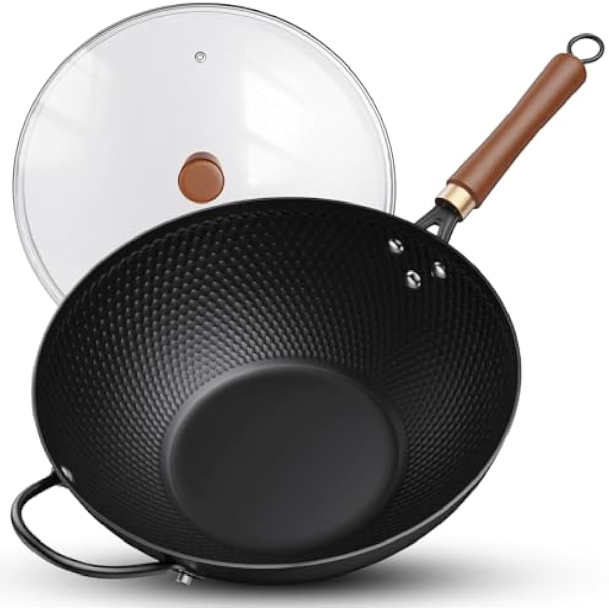 Wok Electric Flat - 13-inch carbon steel wok with flat