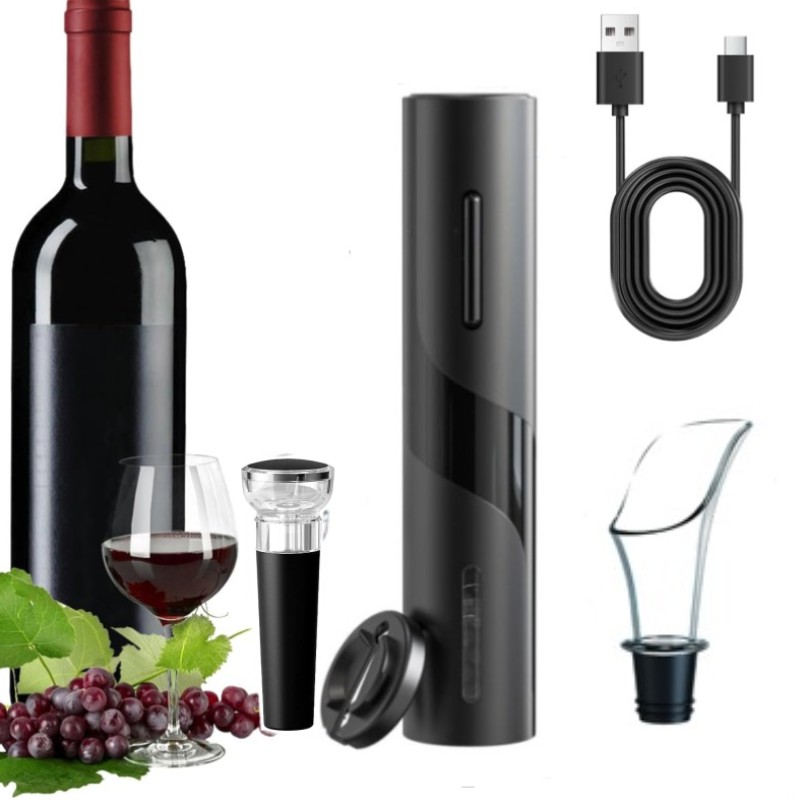 Wine Opener Electric - Rechargeable Multifunction Electric Automatic Corkscrew Wine