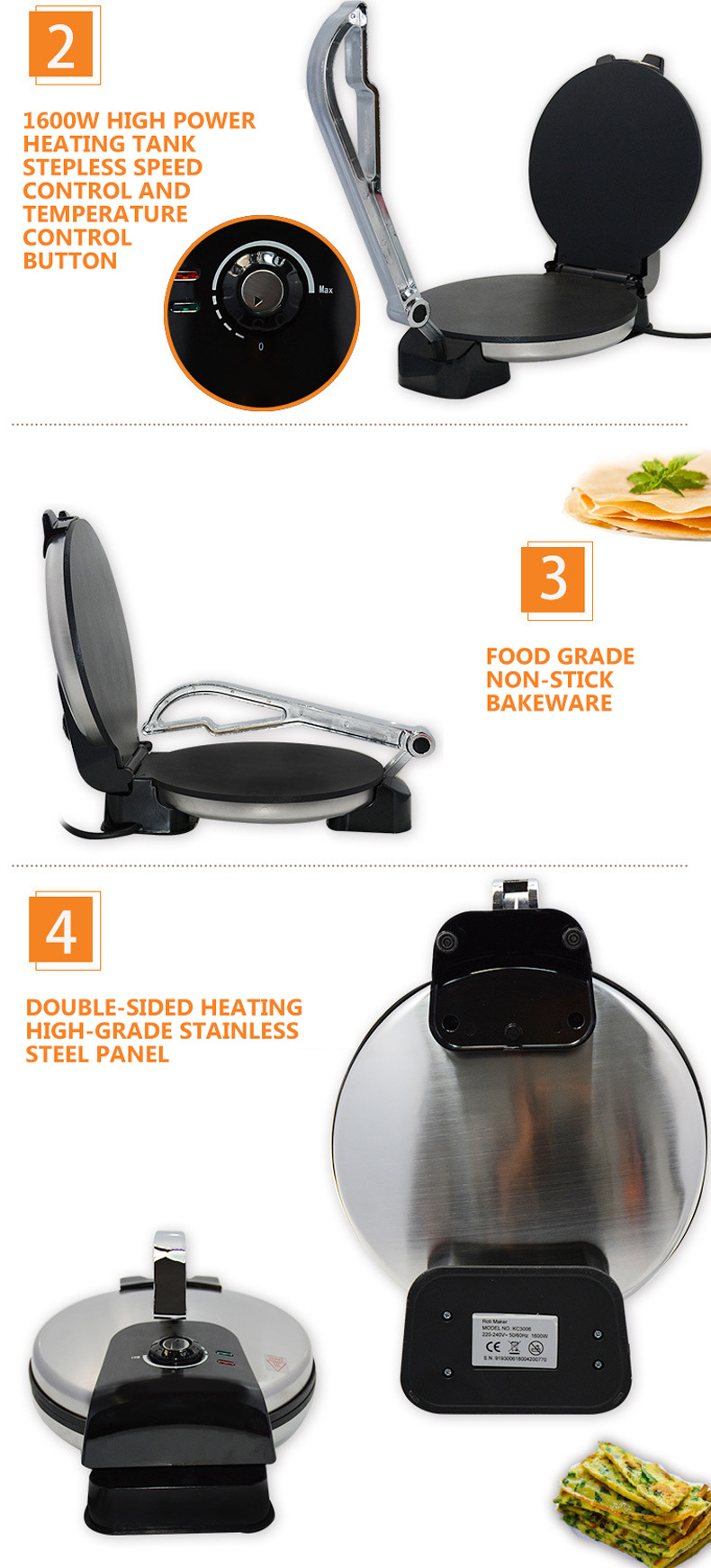 Commercial Pancake Machine Cre - Crepe Maker Non Stick ulasan dan harga