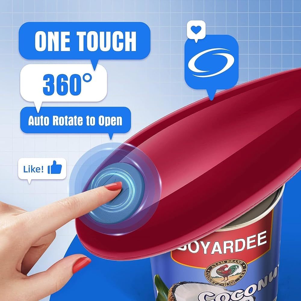 1pc Red Electric Can Opener Bo - Wine Opener Electric ulasan dan harga