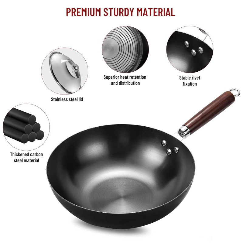 Flat Bottom Wok Pan 32cm Skill - Wok Electric Flat ulasan dan harga