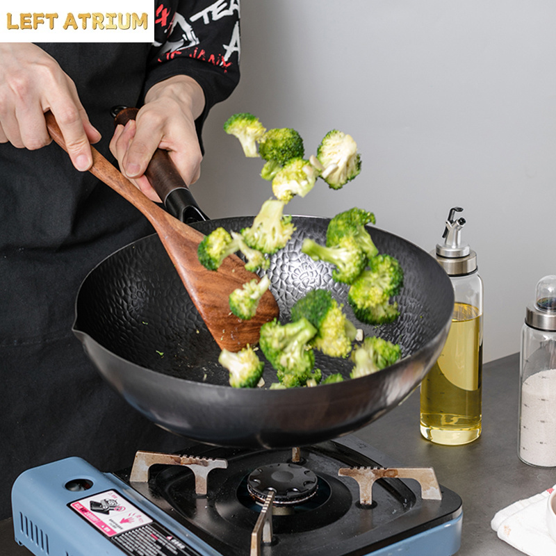 Carbon Steel Wok Pan 32cm Stir - Wok Electric Flat ulasan dan harga