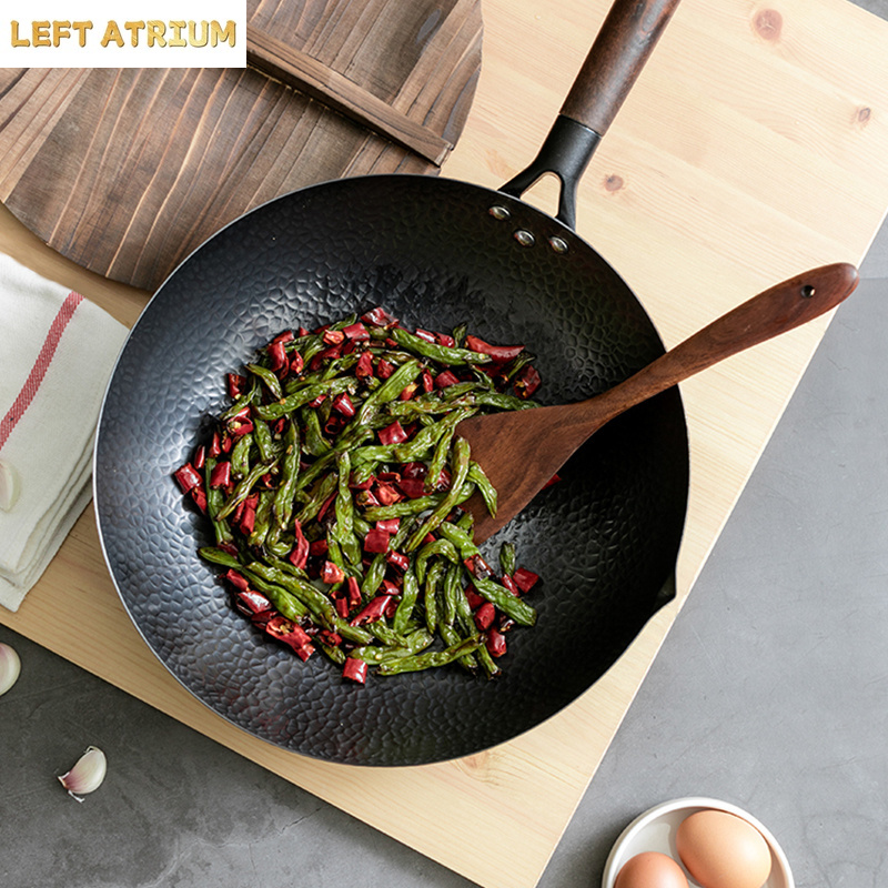 Carbon Steel Wok Pan 32cm Stir - Wok Electric Flat ulasan dan harga