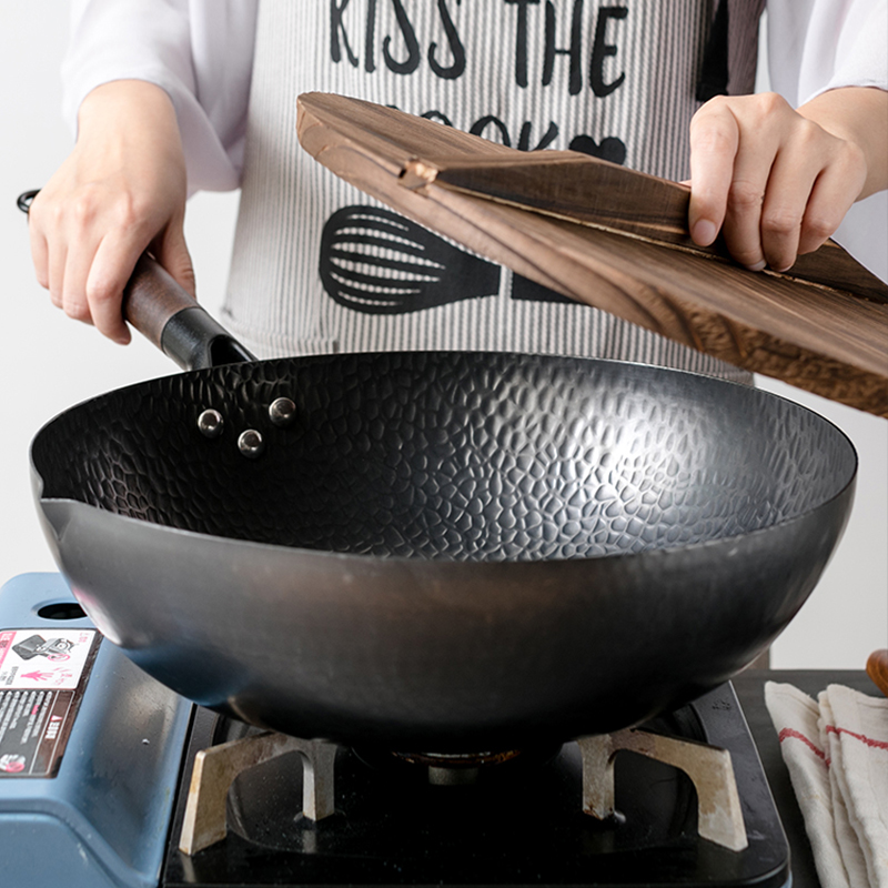 Carbon Steel Wok Pan 32cm Stir - Wok Electric Flat ulasan dan harga