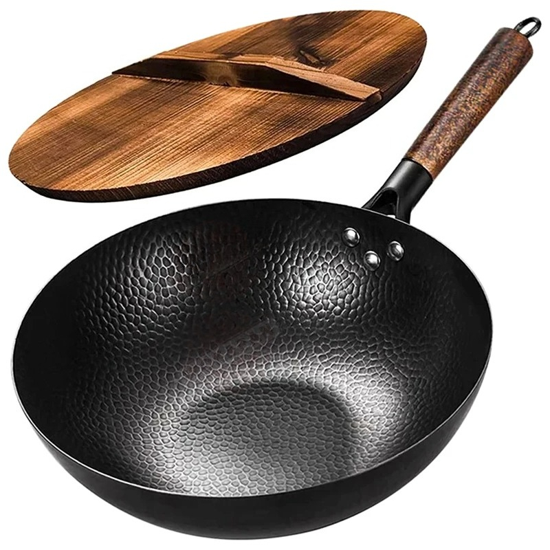 Carbon Steel Wok Pan 32cm Stir - Wok Electric Flat ulasan dan harga