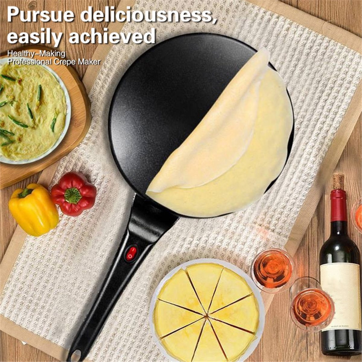 M10K Crepe Maker Electric, Cre - Crepe Maker Non Stick ulasan dan harga
