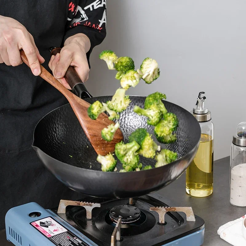 Carbon Steel Wok Pan 32cm Stir - Wok Electric Flat ulasan dan harga