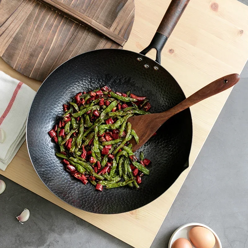 Carbon Steel Wok Pan 32cm Stir - Wok Electric Flat ulasan dan harga