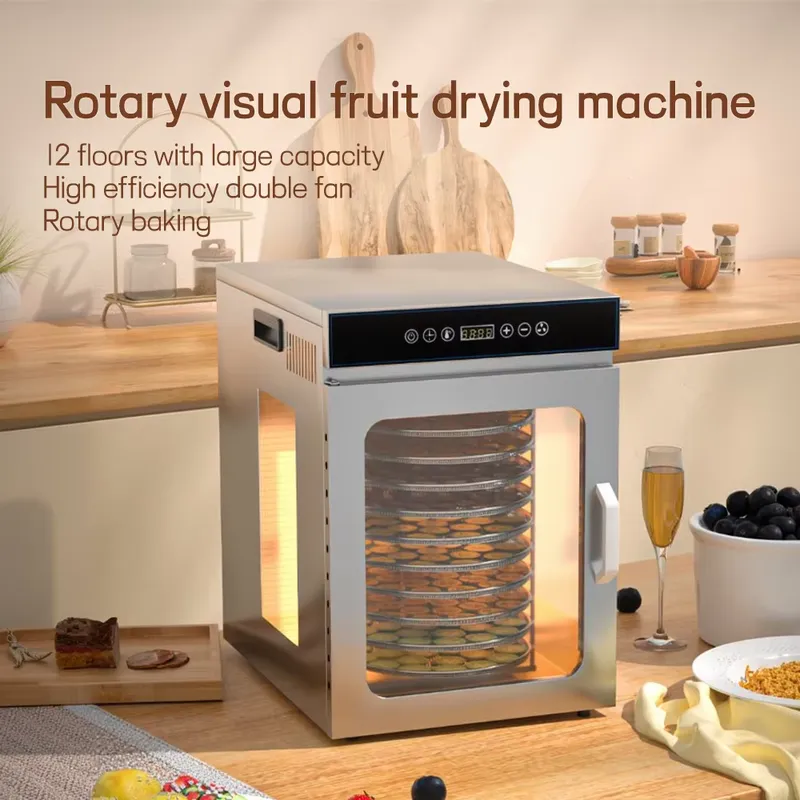 12-Tray Rotary Electric Food D - Dehydrator Tray Electric ulasan dan harga