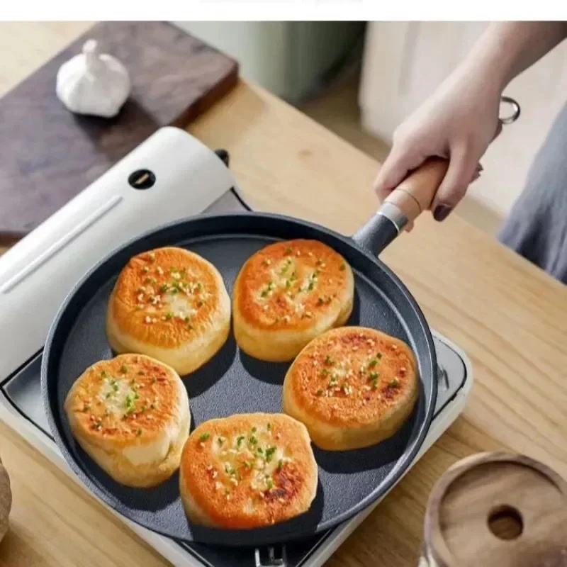 20/23/26cm Cast Iron Frying Pa - Crepe Maker Non Stick ulasan dan harga