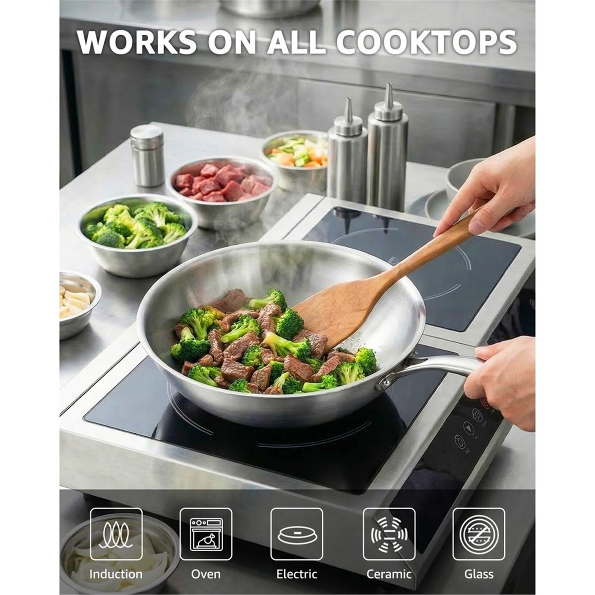 Premium Household 12 Inch Tri- - Wok Electric Flat ulasan dan harga