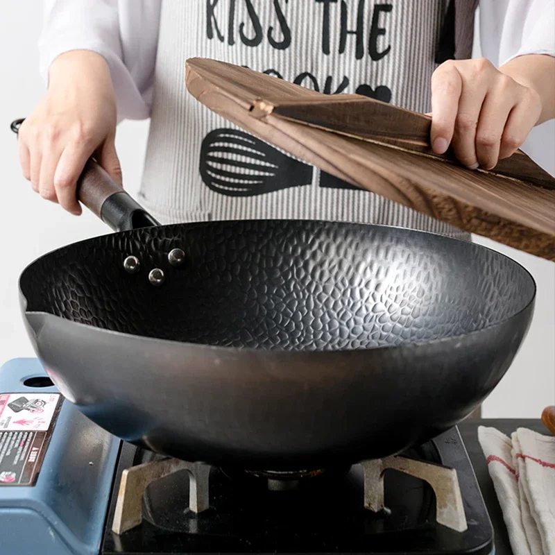 Carbon Steel Wok Pan 32cm Stir - Wok Electric Flat ulasan dan harga