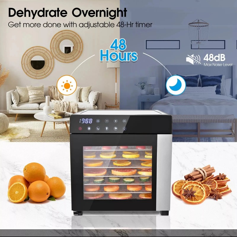 8-Tray Stainless Steel,600W wi - Dehydrator Tray Electric ulasan dan harga
