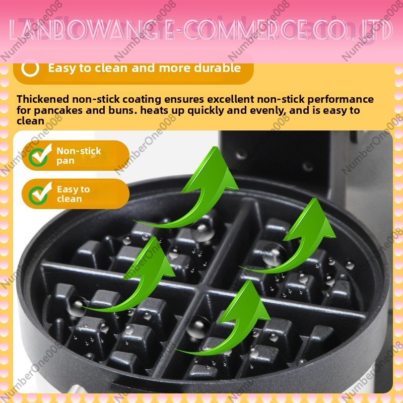 Rotating Waffle Maker Griddle  - Crepe Maker Non Stick ulasan dan harga