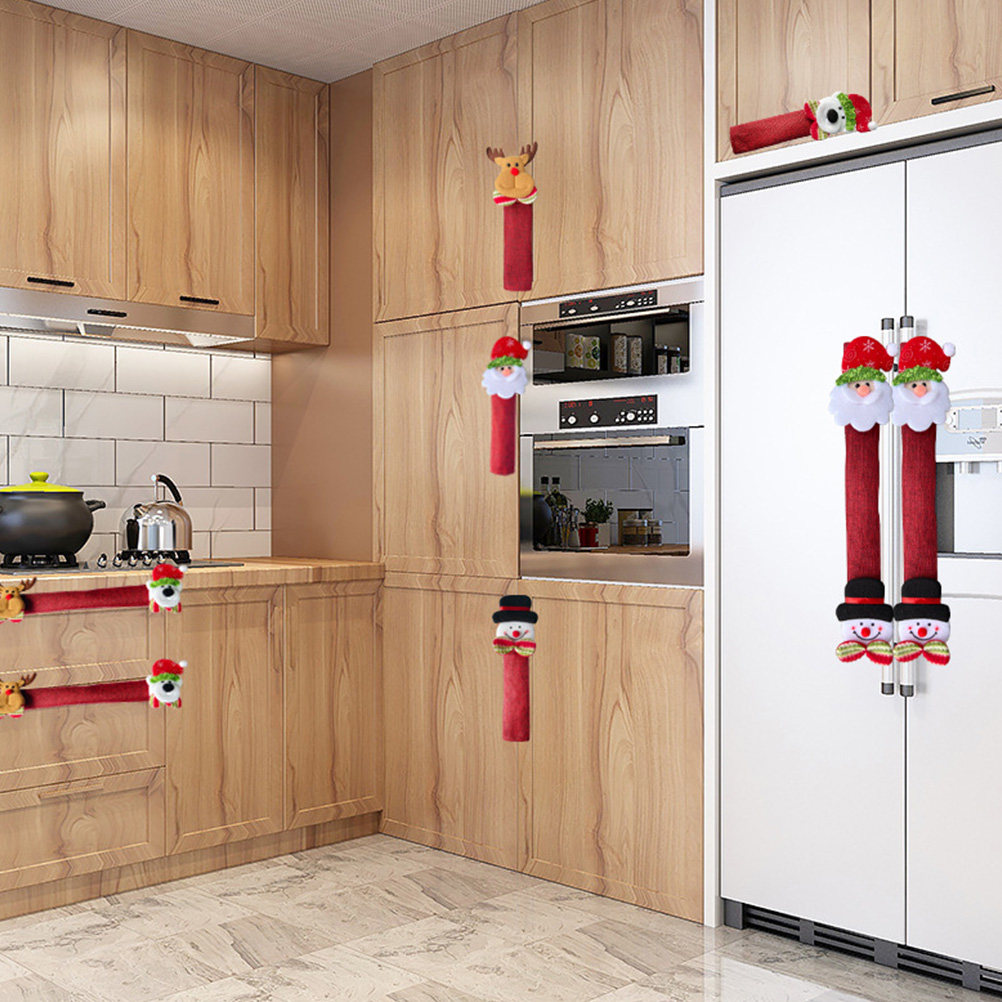 8Pcs Xmas Fridge Handle Covers - Kitchen Appliances For.Xmas ulasan dan harga