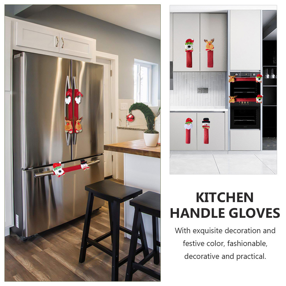 8Pcs Xmas Fridge Handle Covers - Kitchen Appliances For.Xmas ulasan dan harga