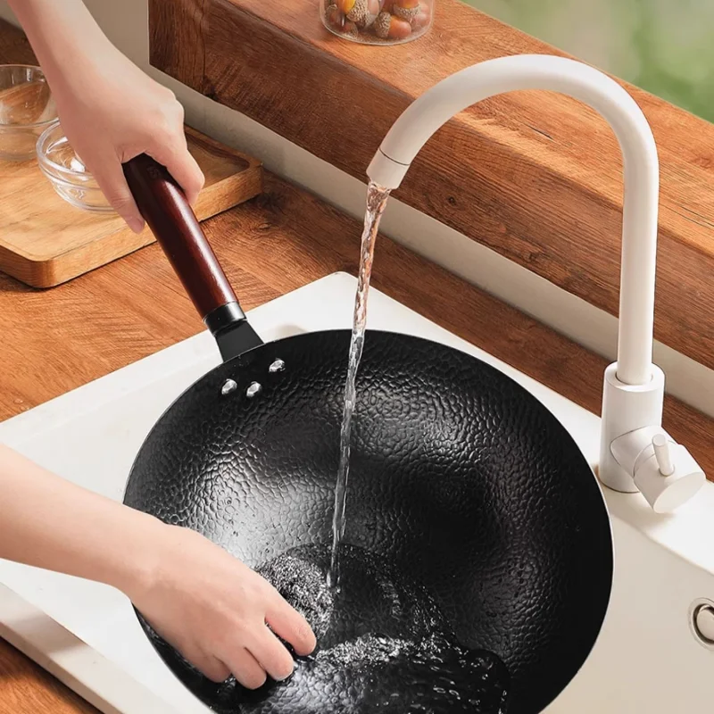 Steel Wok Pan 32cm Stir Fry Wo - Wok Electric Flat ulasan dan harga