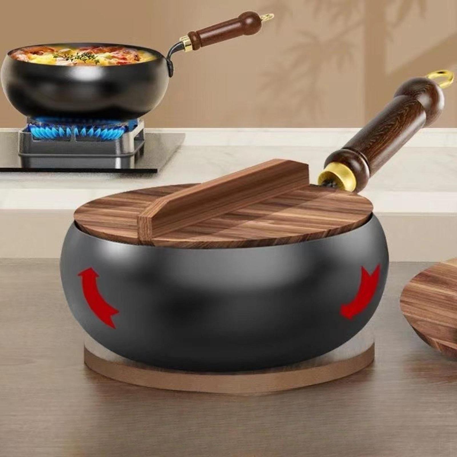 24cm Fine Iron Wok Pan  Stir F - Wok Electric Flat ulasan dan harga