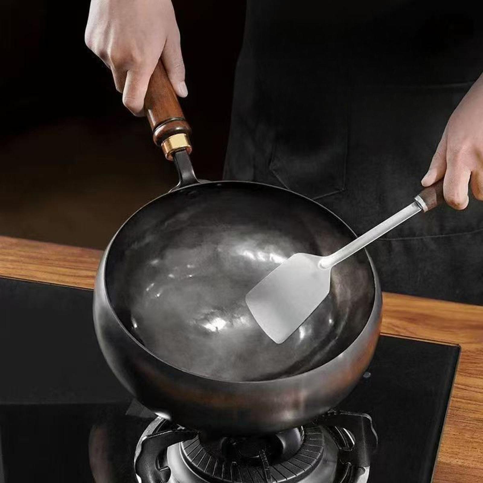 24cm Fine Iron Wok Pan  Stir F - Wok Electric Flat ulasan dan harga