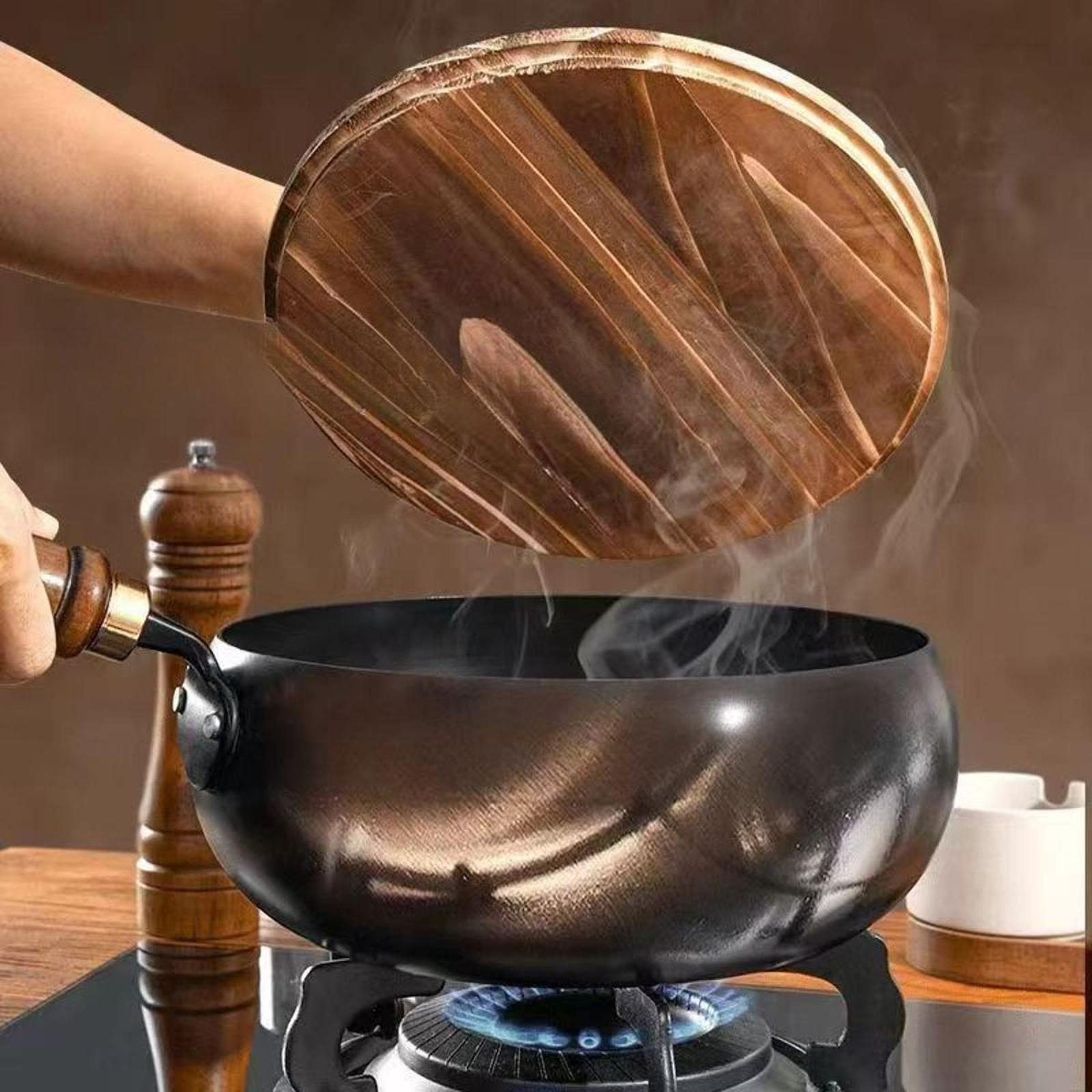 24cm Fine Iron Wok Pan  Stir F - Wok Electric Flat ulasan dan harga