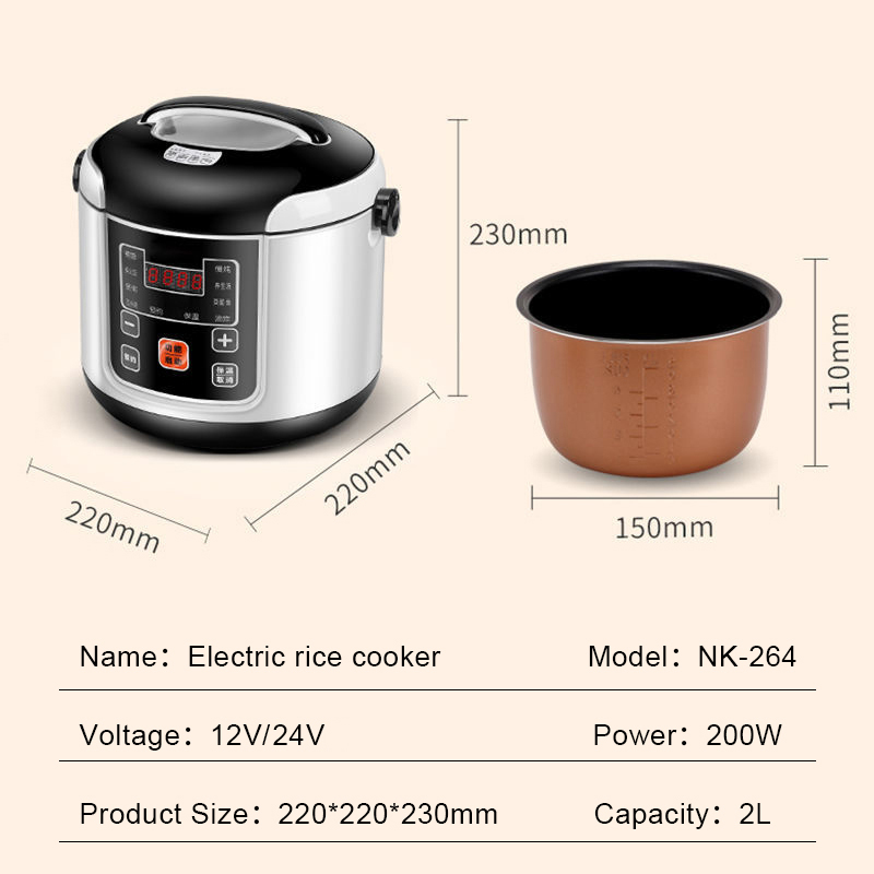 12V 24V Mini Rice Cooker Car T - Rice Cooker 10 Cup ulasan dan harga